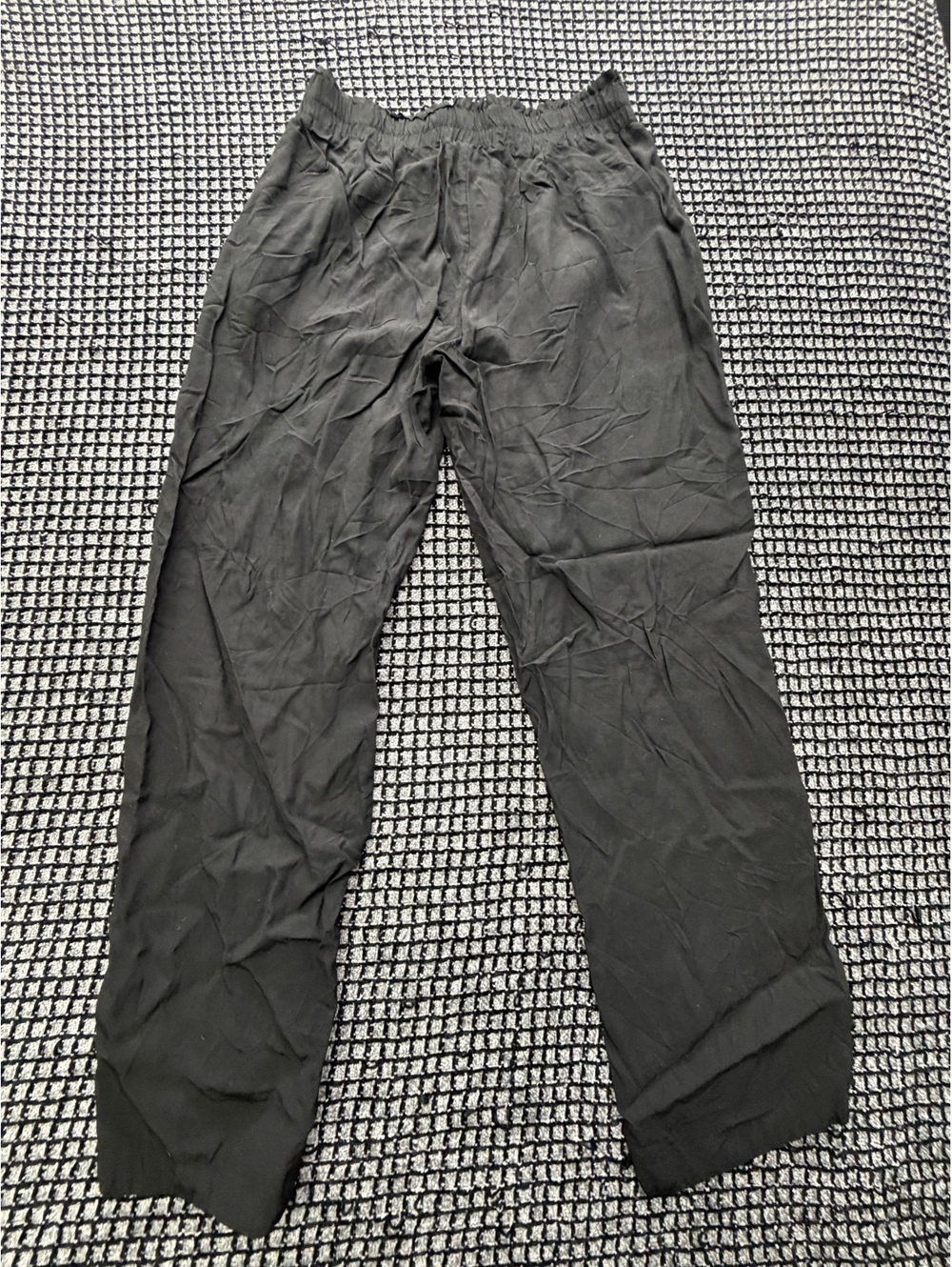 a new day Pants Unisex Adults Regular S Black VeryGood Elastic Waist Pockets